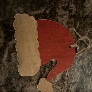 Red and Tan Santa Hat Ornament